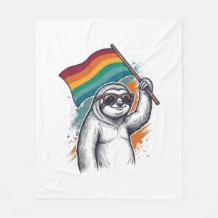 Pride Luiaard Vintage Gravure T-Shirt Design_1 Fleece Deken
