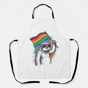 Pride Luiaard Vintage Gravure T-Shirt Design_1 Schort