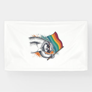 Pride Luiaard Vintage Gravure T-Shirt Design_1 Spandoek