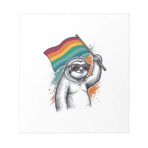Pride Luiaard Vintage Gravure T-Shirt Ontwerp_1 Notitieblok