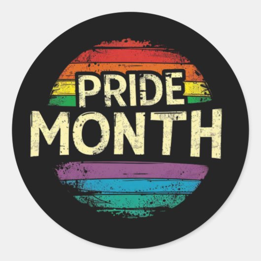 PRIDE MAAND 2024, lgbtq, logo Ronde Sticker (Voorkant)