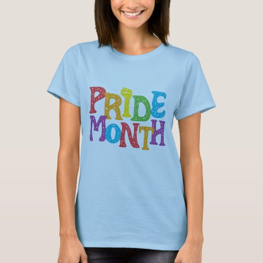 Pride Maand blauwe vrouwen T-shirt (Voorkant)