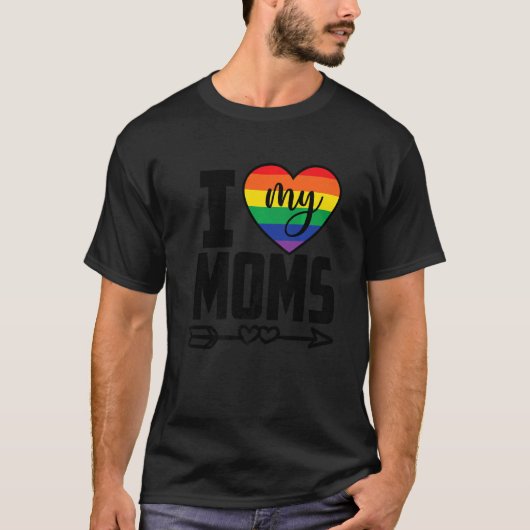 Pride Maand I Love My Moms Moeder Family Ltd T-shirt (Voorkant)