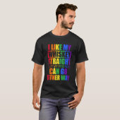 Pride Maand ik hou van Whiskey recht mijn vrienden T-shirt (Voorkant volledig)