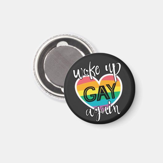 Pride maand lang werd homo weer opgewekt, leuke re magneet (Voorkant / Achterkant)