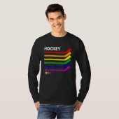 Pride Maand LGBT Gay Transgender Vlag IJshockey S T-shirt (Voorkant volledig)