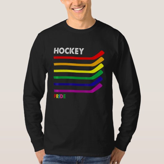 Pride Maand LGBT Gay Transgender Vlag IJshockey S T-shirt (Voorkant)