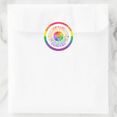 Pride maand LGBT met regenboogliefde is liefde Ronde Sticker (Tas)