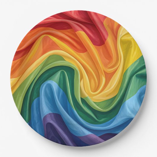 Pride maand patroon papieren bordje (Voorkant)