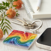 Pride maand patroon sleutelhanger (Voorkant Rechts)