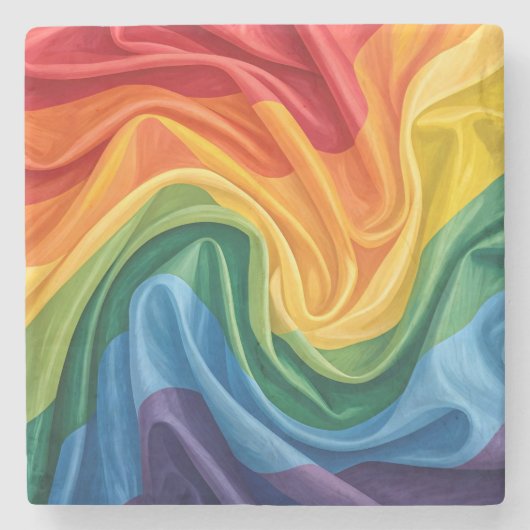 Pride maand patroon stenen onderzetter (Voorkant)