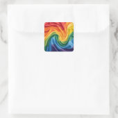 Pride maand patroon vierkante sticker (Tas)