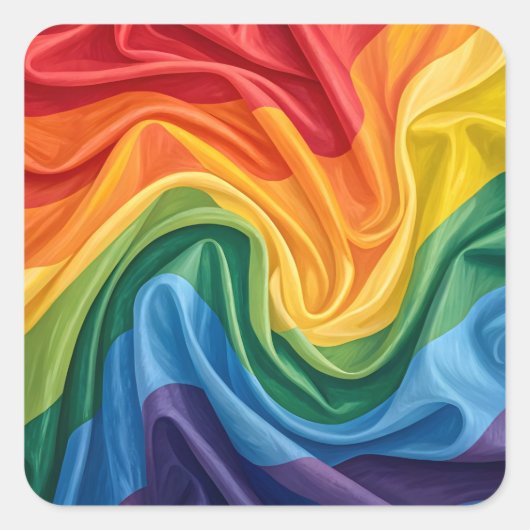 Pride maand patroon vierkante sticker (Voorkant)