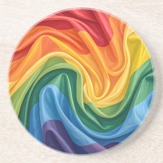 Pride maand patroon zandsteen onderzetter (Voorkant)