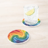 Pride maand patroon zandsteen onderzetter (Zijkant)