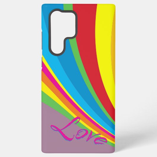 Pride Maand - Rainbow Love Samsung Galaxy Hoesje (Achterkant)