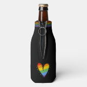 Pride Maand Regenboog LGBTQ Liefde Flesjeskoeler (Fles Achterkant)