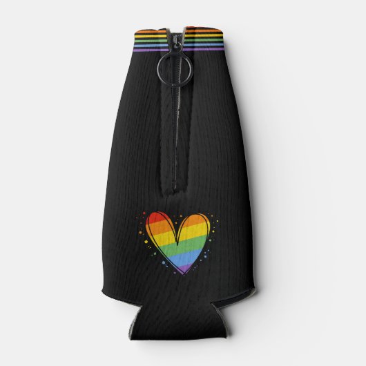 Pride Maand Regenboog LGBTQ Liefde Flesjeskoeler (Achterkant)