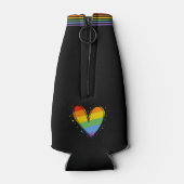 Pride Maand Regenboog LGBTQ Liefde Flesjeskoeler (Achterkant)