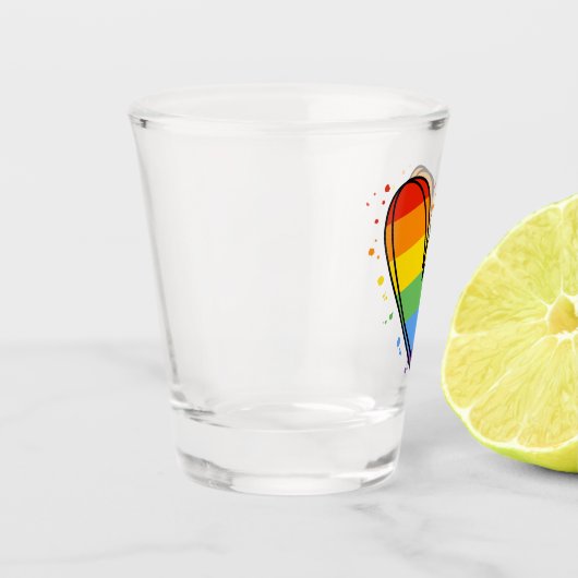 Pride Maand Regenboog LGBTQ Liefde Shot Glas (Links)
