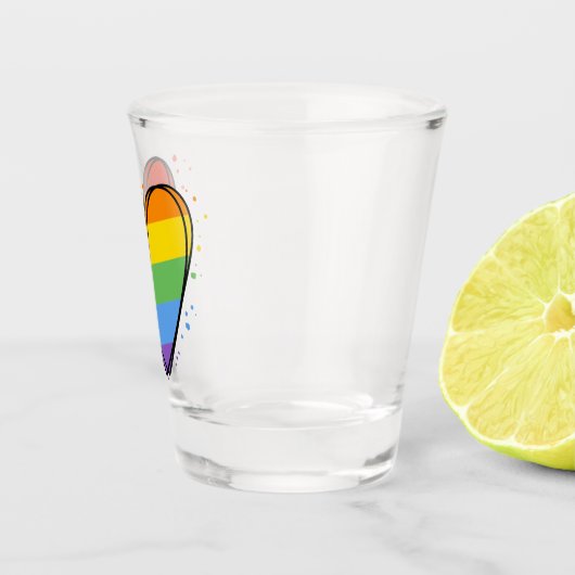 Pride Maand Regenboog LGBTQ Liefde Shot Glas (Rechts)