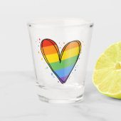 Pride Maand Regenboog LGBTQ Liefde Shot Glas (Voorkant)