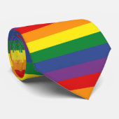 Pride maand regenboogvlag Kleurrijke strepen LGBT  Stropdas (Opgerold)
