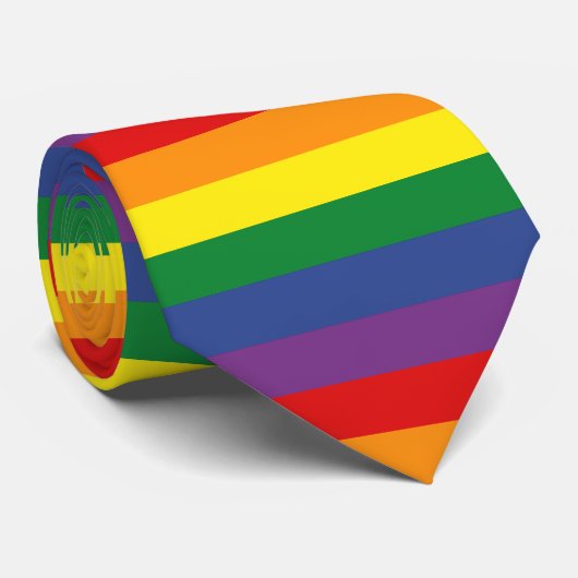 Pride maand regenboogvlag Kleurrijke strepen LGBT  Stropdas (Opgerold)