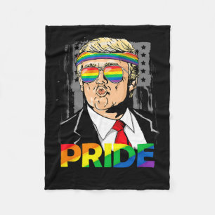 Pride Maand Shirt Trump Lesbisch Gay Bual Trans Fleece Deken