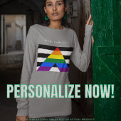 Pride Maand "Straight but Not Silent" LGBTQ+ Bondg Tri-Blend Shirt