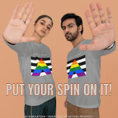 Pride Maand "Straight but Not Silent" LGBTQ+ Bondg Tri-Blend Shirt