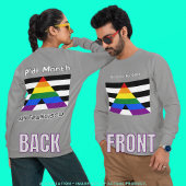 Pride Maand "Straight but Not Silent" LGBTQ+ Bondg Tri-Blend Shirt