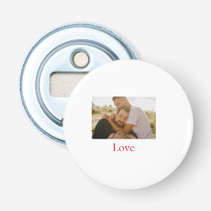 Pride maand toevoegen gay paar foto naam liefde LQ Button Flesopener