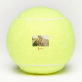 Pride maand toevoegen gay paar foto naam liefde LQ Tennisballen (Voorkant)