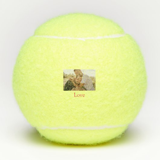 Pride maand toevoegen gay paar foto naam liefde LQ Tennisballen (Voorkant)