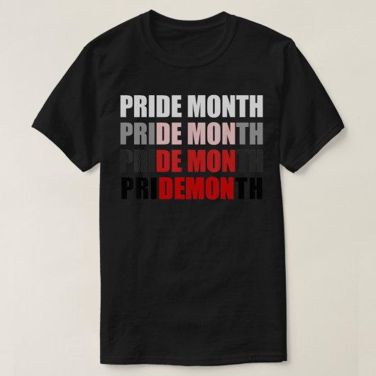 PRIDE MAAND veranderingen aan DEMON Grappige LGBT T-shirt (Design voorkant)