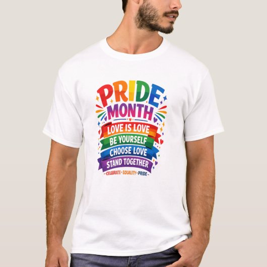 Pride Maand Viering T-shirt (Voorkant)