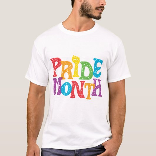 Pride Maand Wit mannen T-shirt (Voorkant)