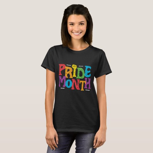 Pride Maand zwart vrouwen T-shirt (Voorkant volledig)