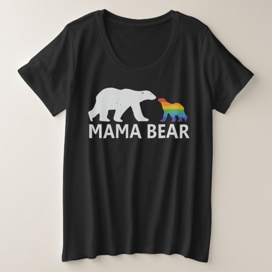  Pride Mama Bear Proud Mom Lgbt Mama Bear Grote Maat T-shirt (Design voorkant)