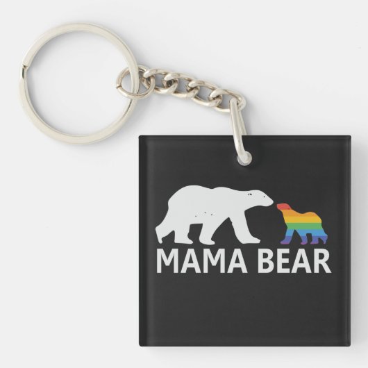 Pride Mama Beer Proud Mam Lgbt Mama Beer Sleutelhanger (voorkant)