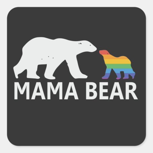 Pride Mama Beer Proud Mam Lgbt Mama Beer Vierkante Sticker (Voorkant)