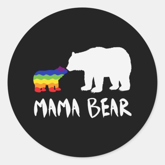 Pride Mama Beer Ronde Sticker (Voorkant)