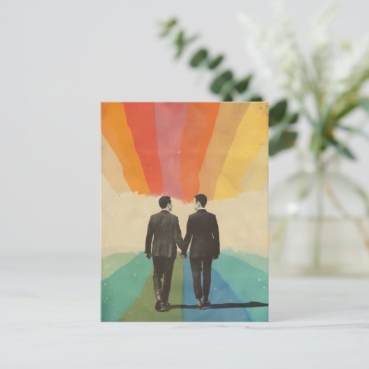 Pride Mannen Briefkaart (Staand voorkant)