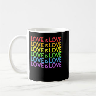 Pride March Rainbow LGBT Equality Love is Love Gay Koffiemok