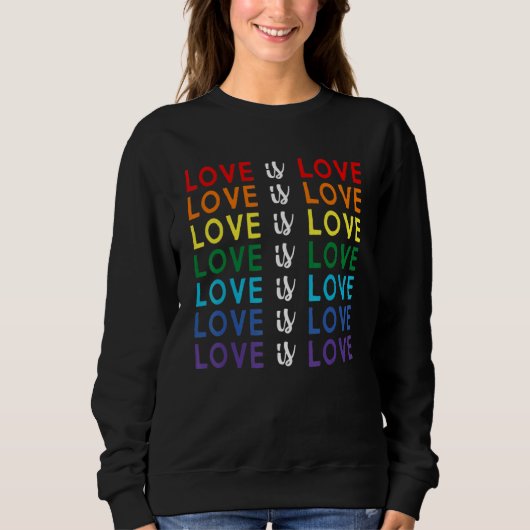 Pride March Rainbow Lgbt Equality Love Trui (Voorkant)
