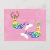 Pride Mermaid Rainbow Flag Tail LGBT Briefkaart (Voorkant)