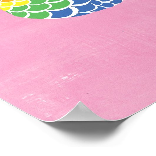 Pride Mermaid Rainbow Flag Tail LGBT Poster (Hoek)