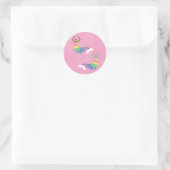 Pride Mermaid Rainbow Flag Tail LGBT Ronde Sticker (Tas)