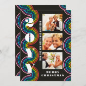 Pride Merry Kerstmis Mrs. & Mrs. 3 Foto Collage (Voorkant / Achterkant)